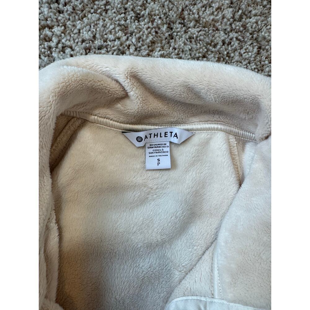 Athleta pullover sweatshirt, heavy velour size SP (small/Petite); Cream - Picture 12 of 12